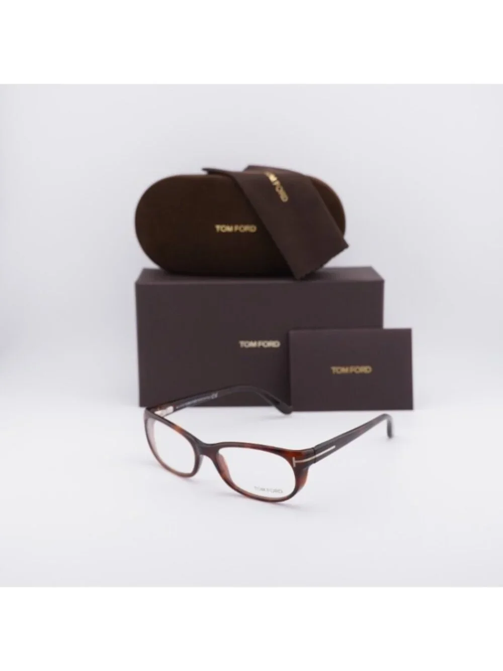 Tom Ford FT5229 052 Eyeglasses Havana 54mm Rectangle Frame